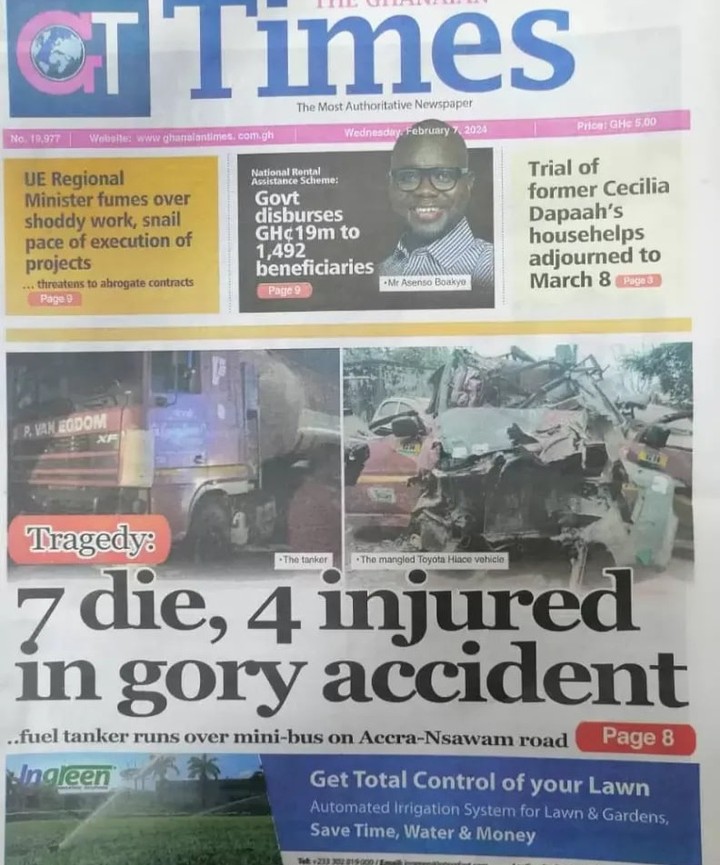 Ghanaian Times Newspaper - February 7