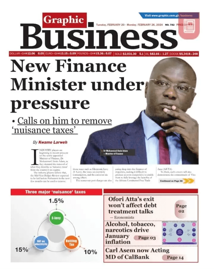 Graphic Business Newspaper - February 20