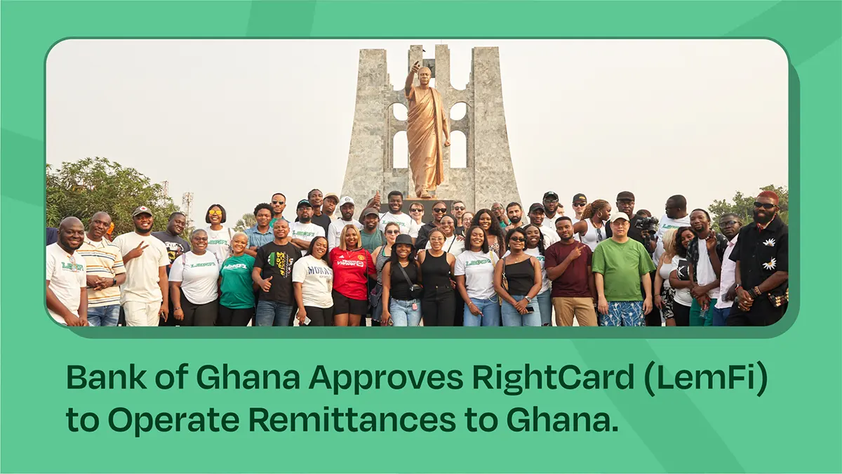 RightCard Payment Services Limited (LemFi) resumes remittance services to Ghana