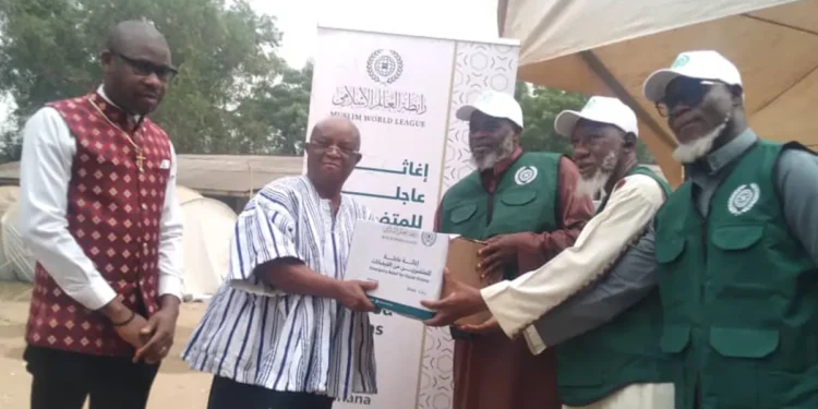 Muslim World League extends relief aid to Akosombo dam flood victims in Volta Region