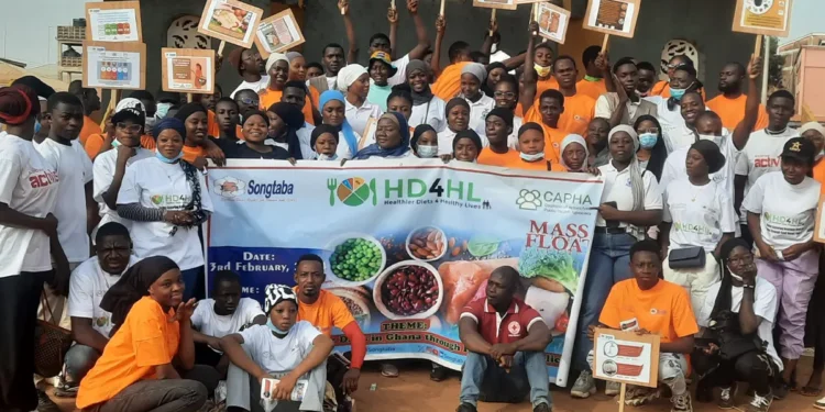 Tamale youth groups promote healthy diets through awareness float