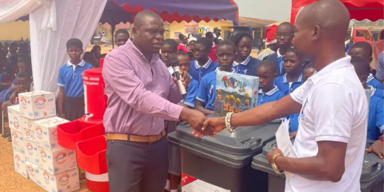 Zoomlion Foundation supports Nsaba Presbyterian Schools with waste bins and handwashing receptacles