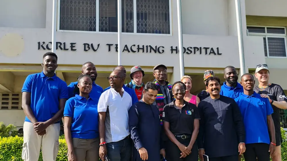 Adventurers run Ghana's coastline for children's surgery