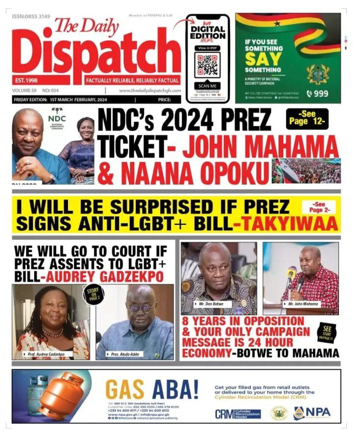 Daily Dispatch Newspaper - March 1, 2024