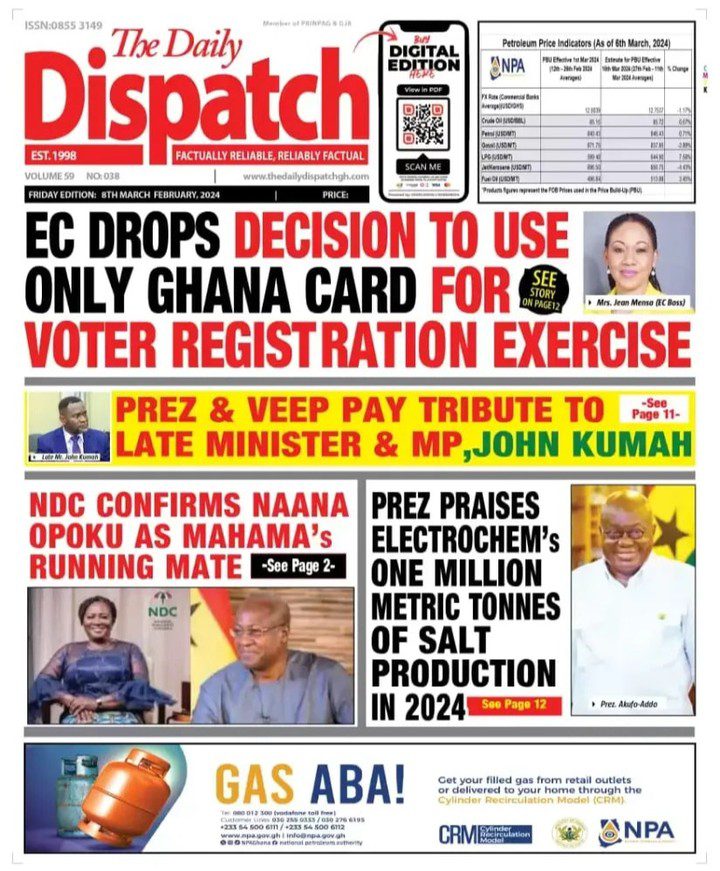 Daily Dispatch Newspaper - March 8, 2024