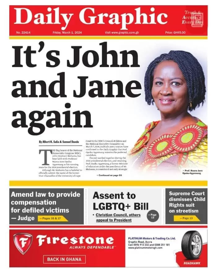 Daily Graphic Newspaper - March 1