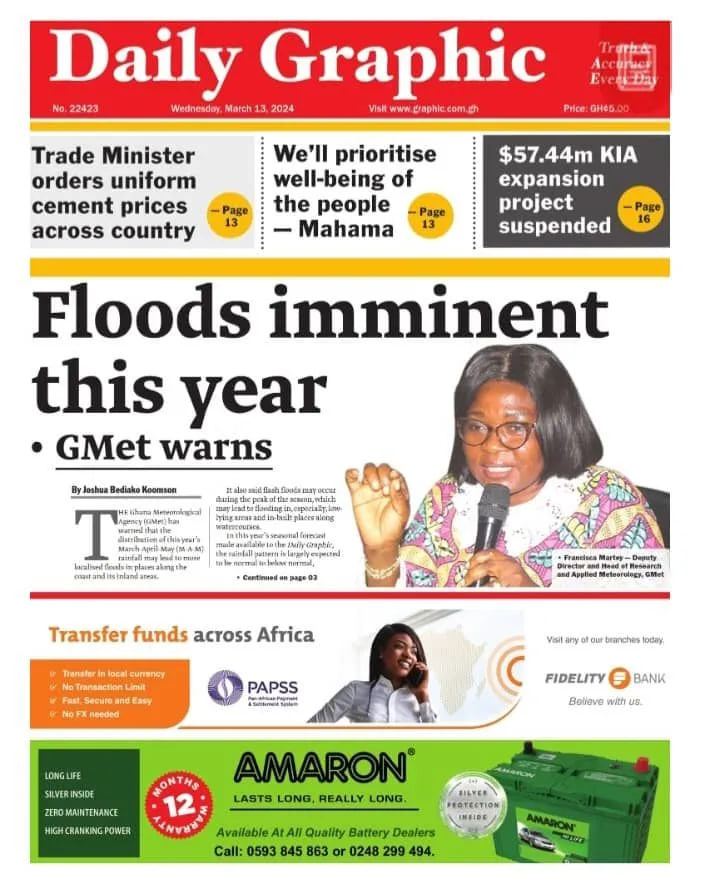 Daily Graphic Newspaper - March 13, 2024