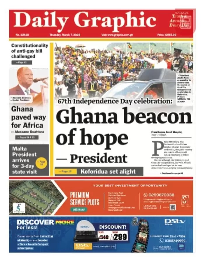 Daily Graphic Newspaper - March 7, 2024