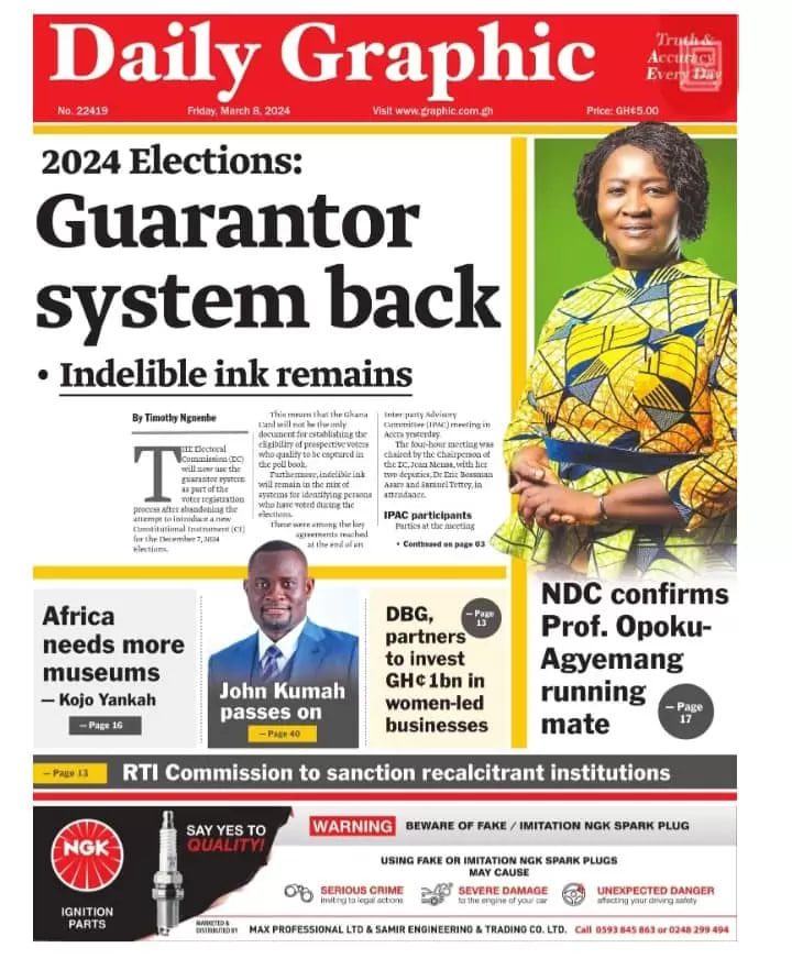 Daily Graphic Newspaper - March 8, 2024
