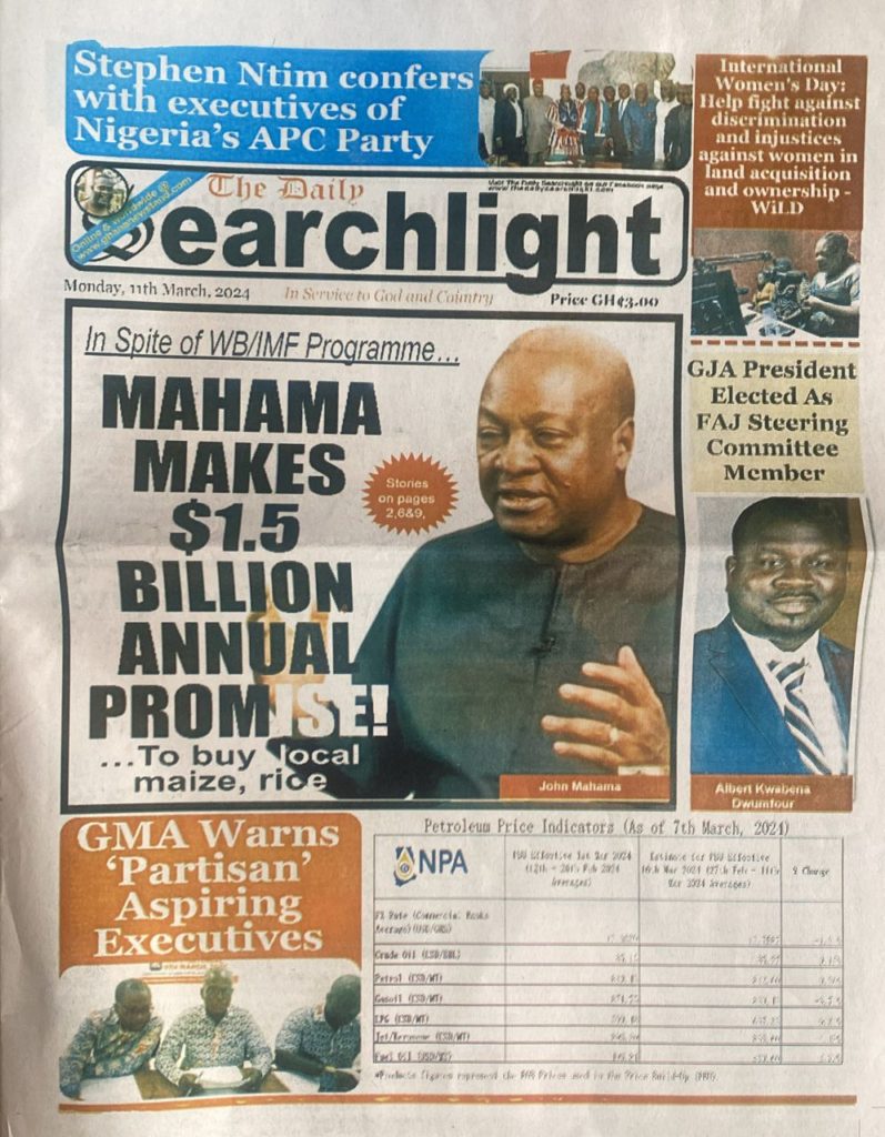 Daily Searchlight Newspaper - March 11, 2024