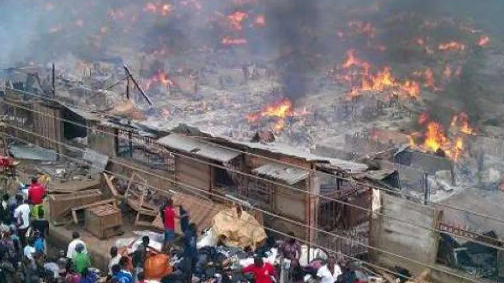 Five arrested after alleged assault on fire officers at Racecourse Market fire outbreak