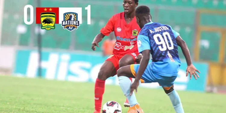 Kotoko records fourth consecutive defeat in the Ghana Premier League as they lose to Nations FC