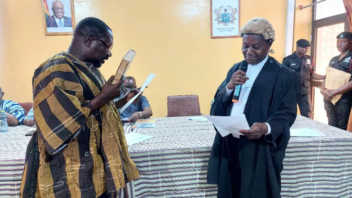 Upper West Regional Minister advises New Sissala West DCE on leadership approach