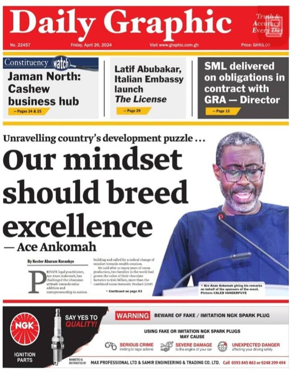 Daily Graphic Newspaper - April 26, 2024