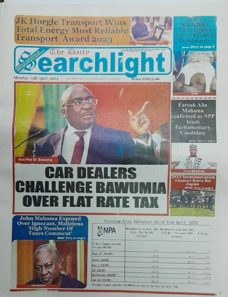 Daily Searchlight Newspaper- April 15, 2024