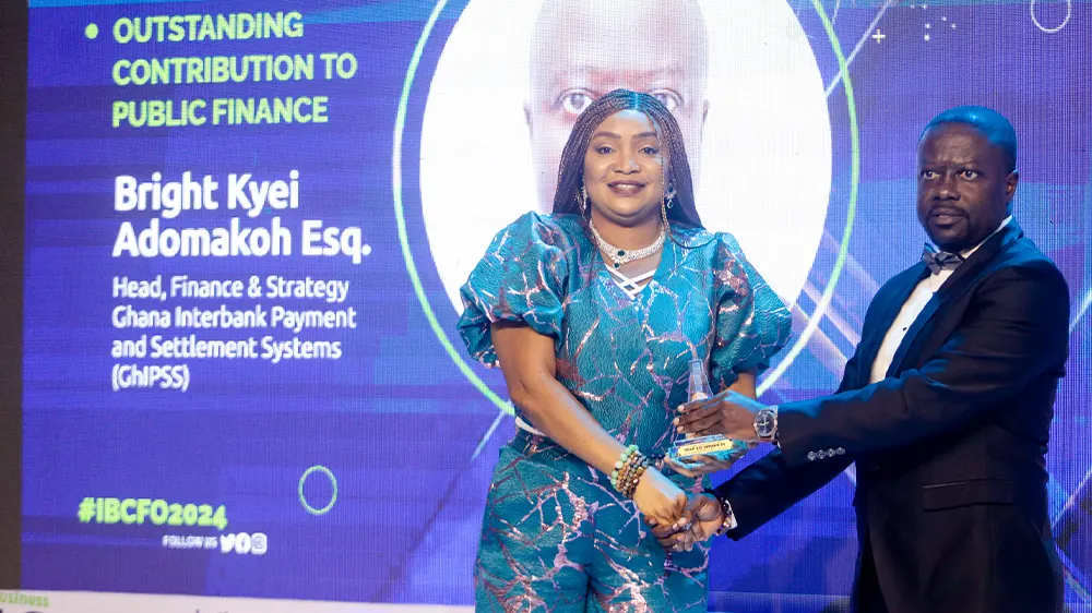 GhIPSS Finance Head, Bright Kyei Adomakoh, receives Outstanding Contribution to Public Finance award