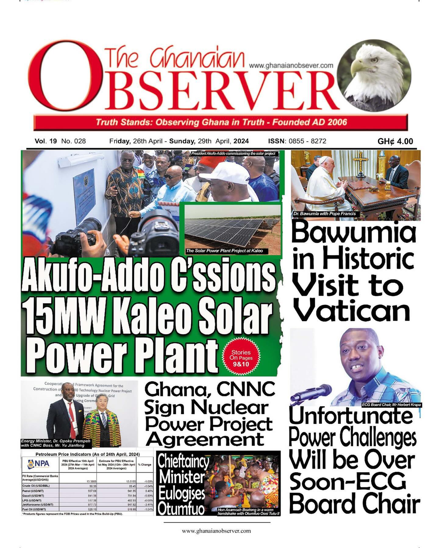 Ghanaian Observer Newspaper - April 26, 2024