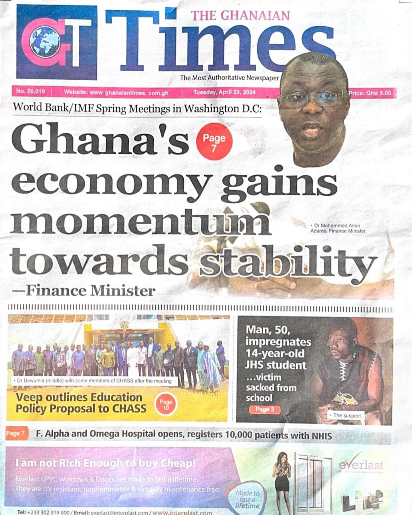 Ghanaian Times Newspaper - April 23, 2024