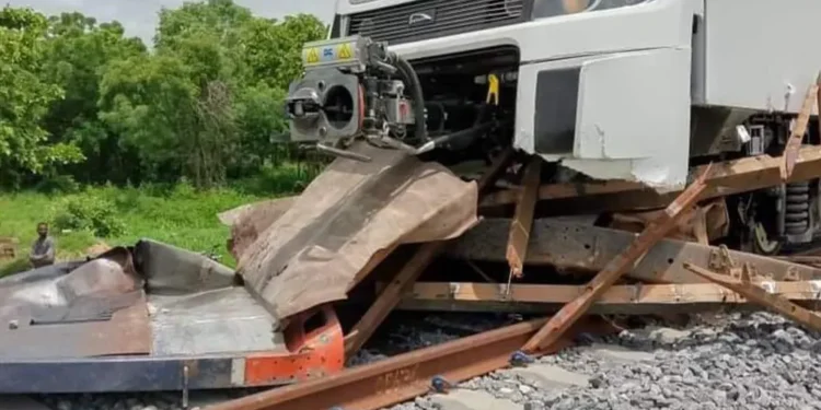 Ghana's newly acquired train involved in accident during test run in Asuogyaman District