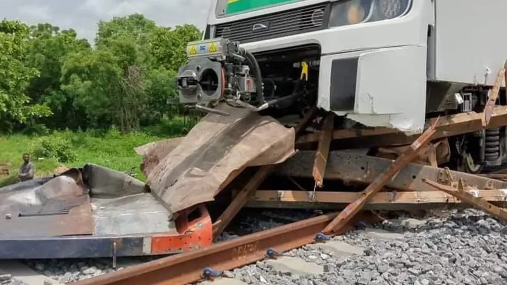Ghanas newly acquired train involved in accident during test run in Asuogyaman District
