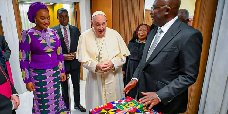 Vice President Bawumia discusses diplomatic relations with Pope Francis