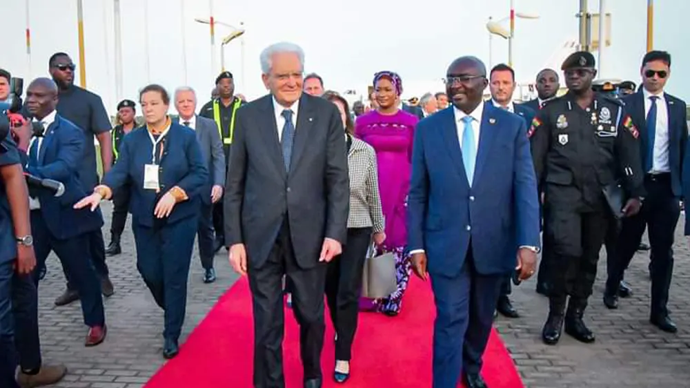 Vice President welcomes Italian President Sergio Mattarella to Ghana
