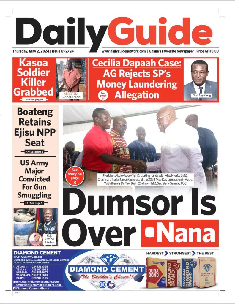Daily Guide Newspaper - May 2, 2024