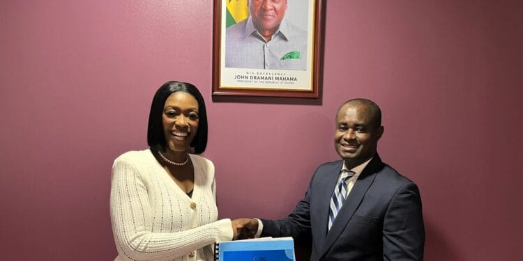 Mr Agyenim Boateng with Ms Duah-Yentumi