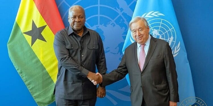 President Mahama meets UN Secretary-General António Guterres at UNGA80