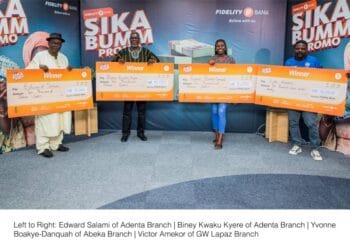 Fidelity Bank Ghana rewards first 10 winners in Sika Bumm Reloaded savings campaign with GHS 50,000