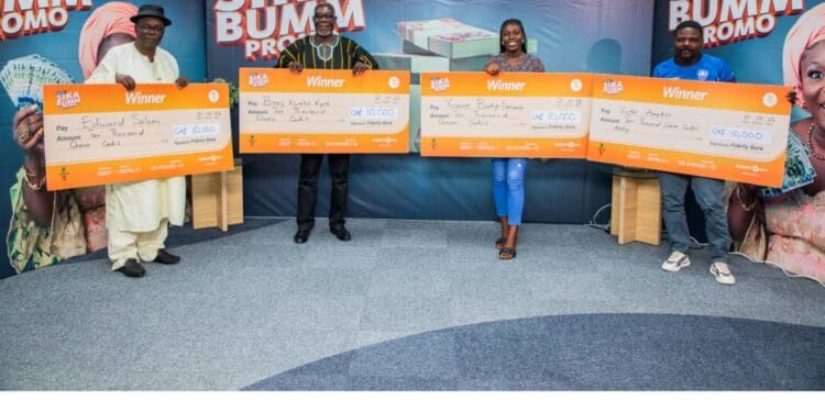 Fidelity Bank Ghana rewards first 10 winners in Sika Bumm Reloaded savings campaign with GHS 50,000