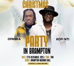 Ghanaian Community in Brampton to Celebrate Christmas with Opanka and Kofi Nti