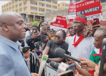 Unpaid Ghanaian nurses and midwives protest in Accra over 10-month salary arrears affecting nearly 7,000 health workers