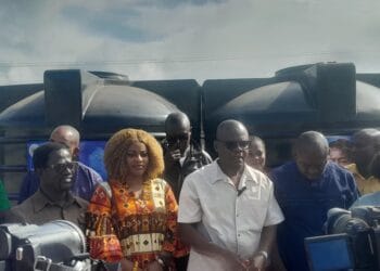Vice President Opoku-Agyemang donates 10 water storage tanks to Central Region districts hit by galamsey-induced crisis