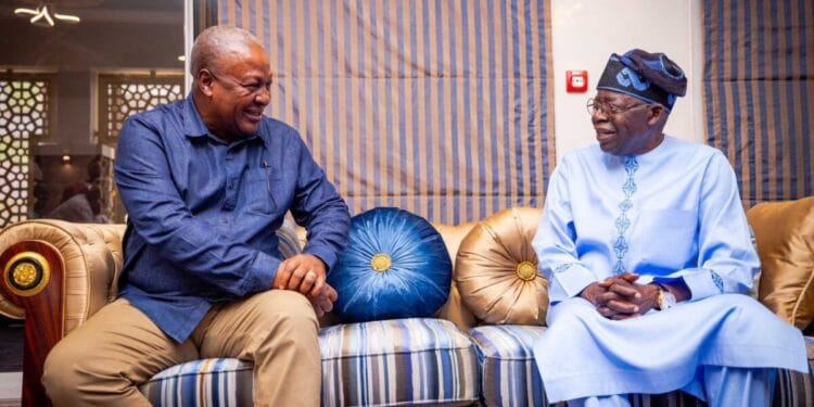 Tinubu portrayed as shocked as JD Mahama is credited with electrifying Ghana in viral YouTube breaking news title