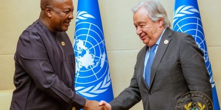 President Mahama holds strategic talks with UN Secretary-General on Africa’s security and governance
