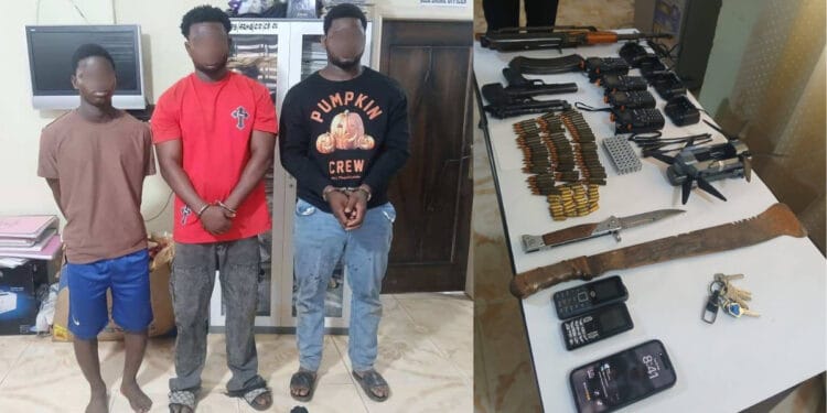 Ahafo Regional Police arrest three over illegal firearms, alleged robbery plot