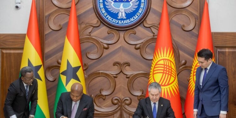Ablakwa makes historic visit to Kyrgyzstan, signs key bilateral agreements.