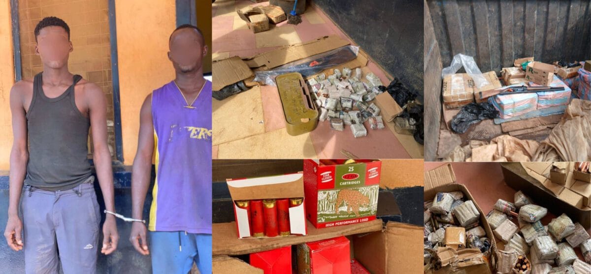 Two arrested for unlawful possession of firearms and ammunition