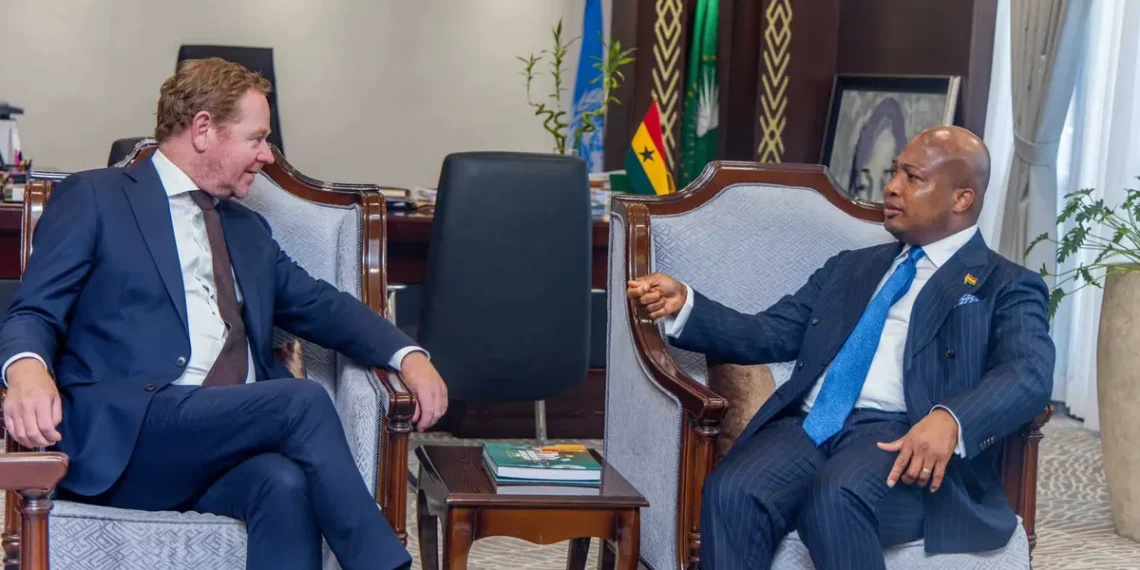 Ghana's Minister for Foreign Affairs, Samuel Okudzeto Ablakwa, and the Netherlands' Minister for Justice and Security, H.E. David Van Weel