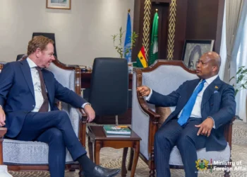 Ghana's Minister for Foreign Affairs, Samuel Okudzeto Ablakwa, and the Netherlands' Minister for Justice and Security, H.E. David Van Weel