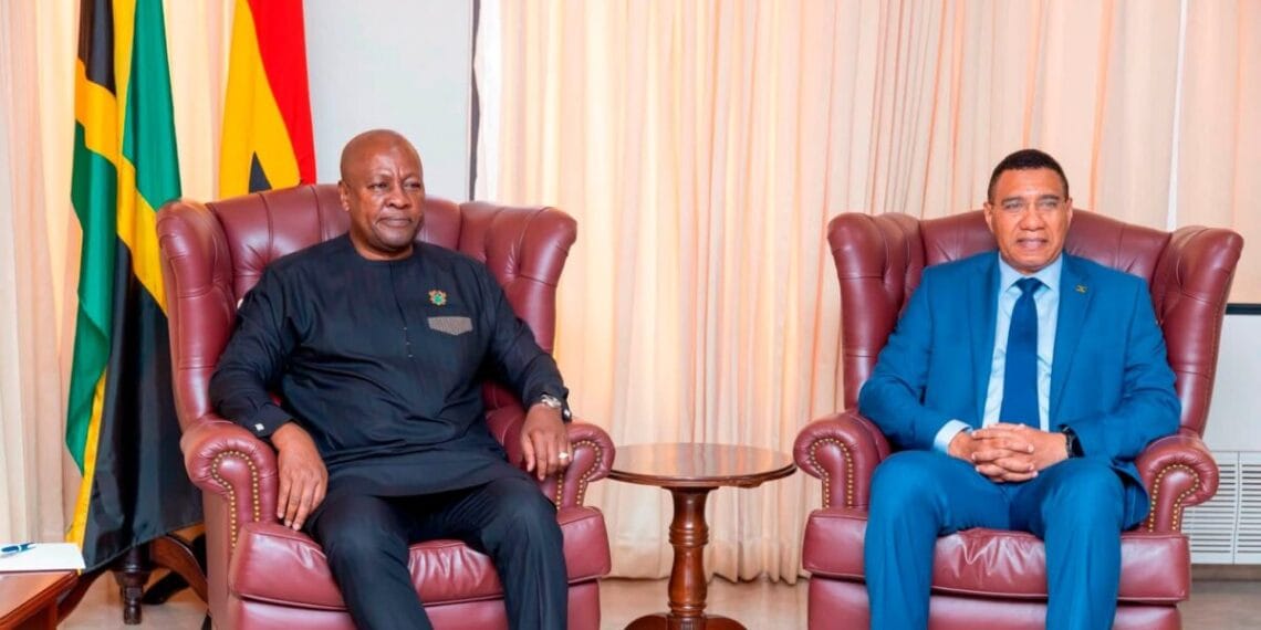 Mahama, Jamaican PM agree on direct flights, investment and health cooperation